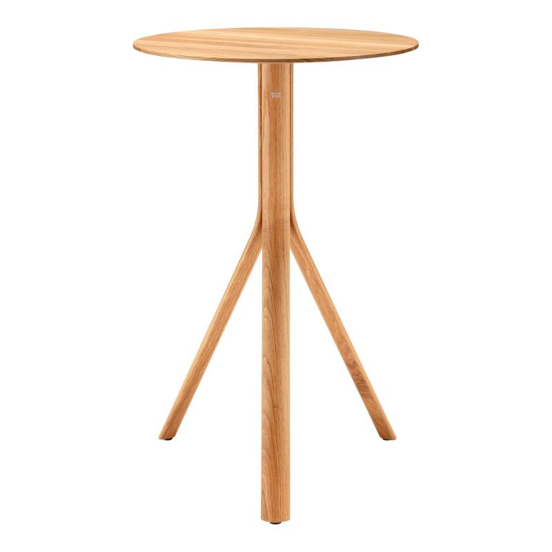 976 Bistrotisch, Ausführung Tischplatte / Gestell eiche, Höhe 110 cm von Rolf Benz