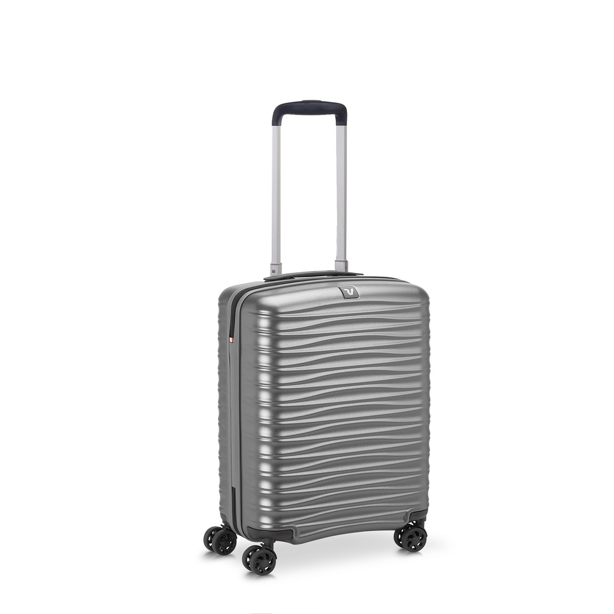 Wave - Trolley Handgepäck Carry-On Spinner, Silber von Roncato