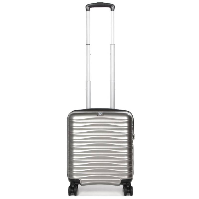 Wave - Trolley Handgepäck Carry-On Spinner, Silber von Roncato