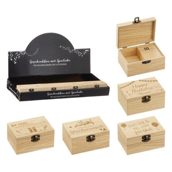 Spieluhr Music Box 4 Ass. 10x5x7cm Unisex Beige von Roost