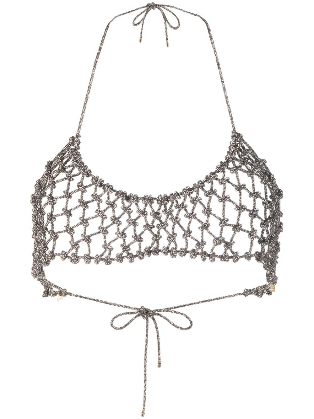 Rosantica Nodi crystal-embellished bra - Silver von Rosantica