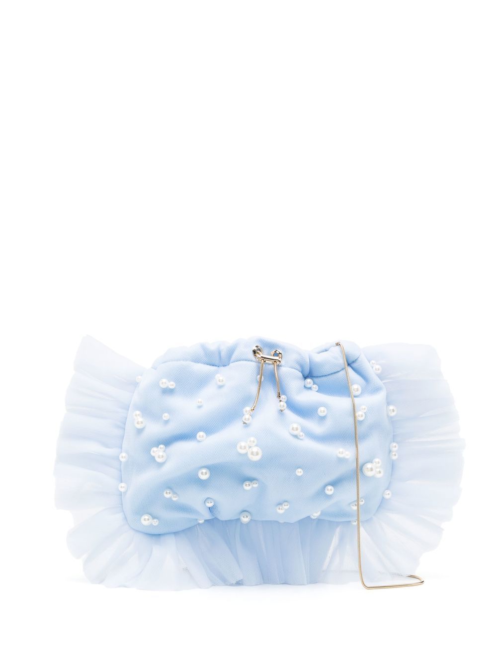 Rosantica drawstring ruffle clutch bag - Blue von Rosantica