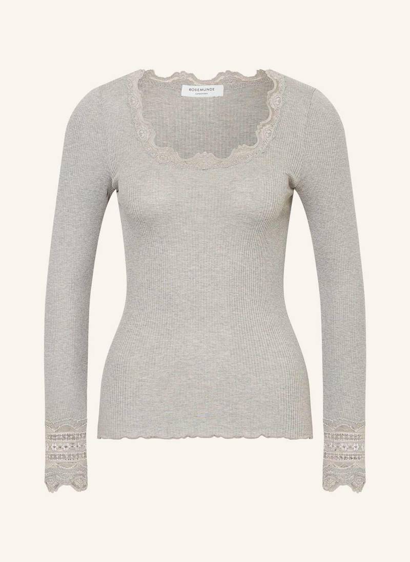Rosemunde Longsleeve Aus Seide grau von Rosemunde