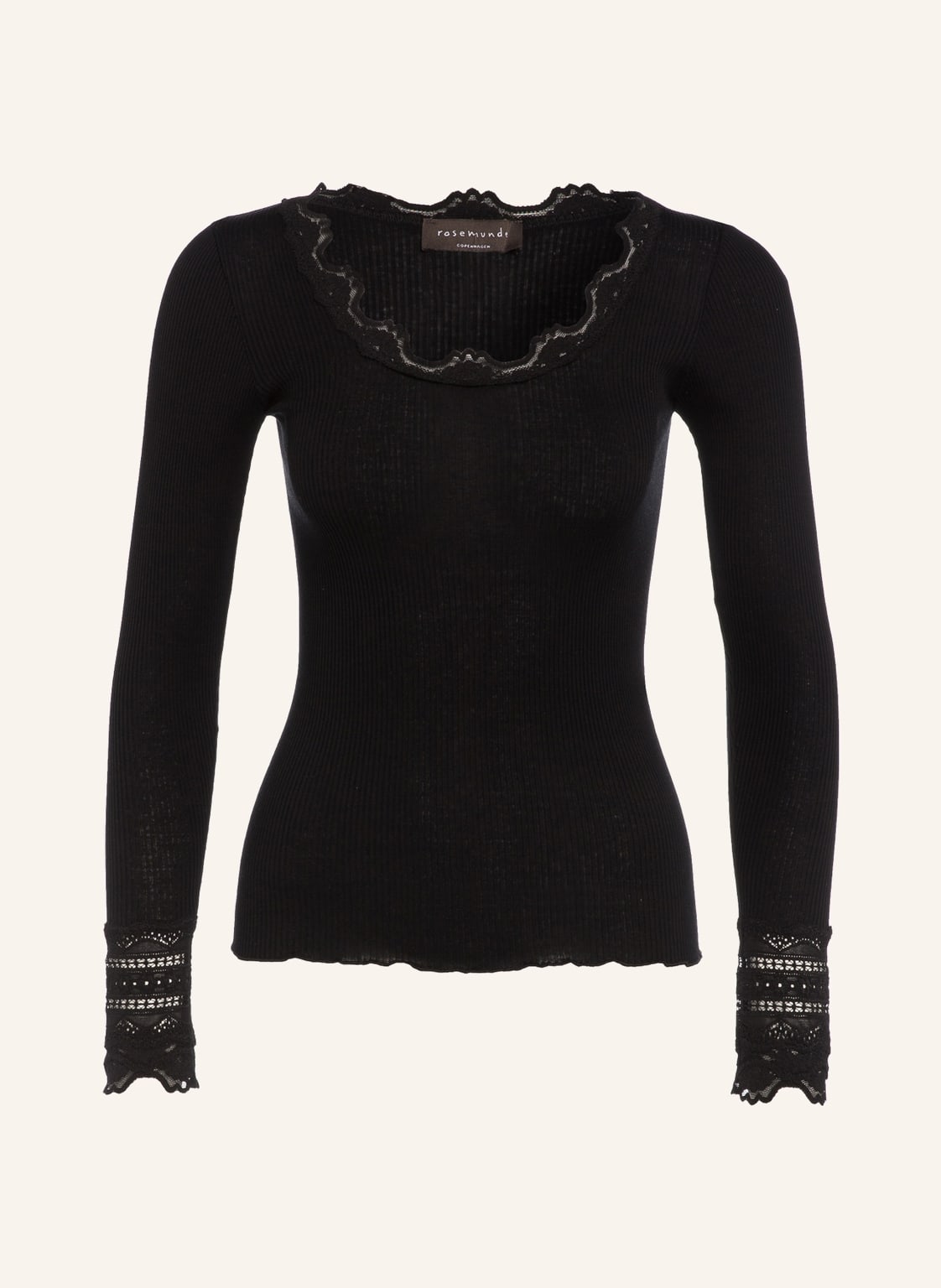 Rosemunde Longsleeve Aus Seide schwarz von Rosemunde