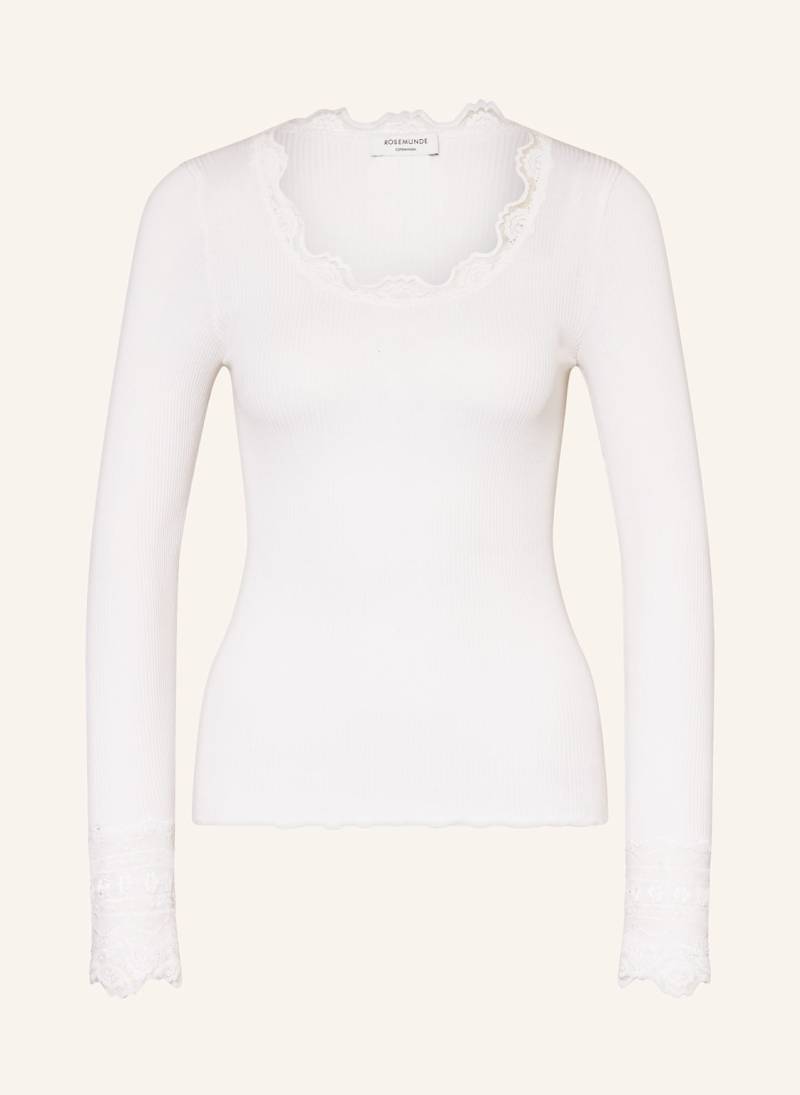 Rosemunde Longsleeve Aus Seide weiss von Rosemunde