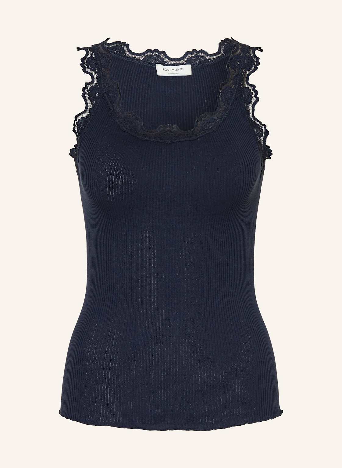 Rosemunde Seidentop Babette Mit Spitze blau Rosemunde Seidentop Babette Mit Spitze blau von Rosemunde