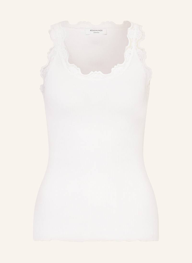Rosemunde Seidentop Babette Mit Spitze weiss von Rosemunde
