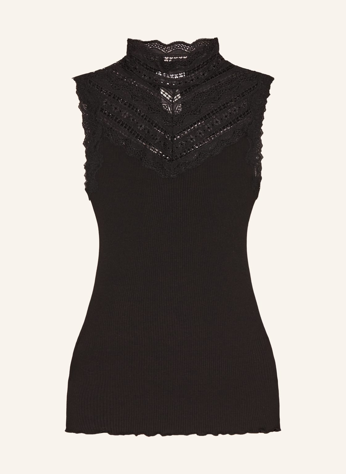 Rosemunde Seidentop Mit Spitze schwarz Rosemunde Seidentop Mit Spitze schwarz von Rosemunde