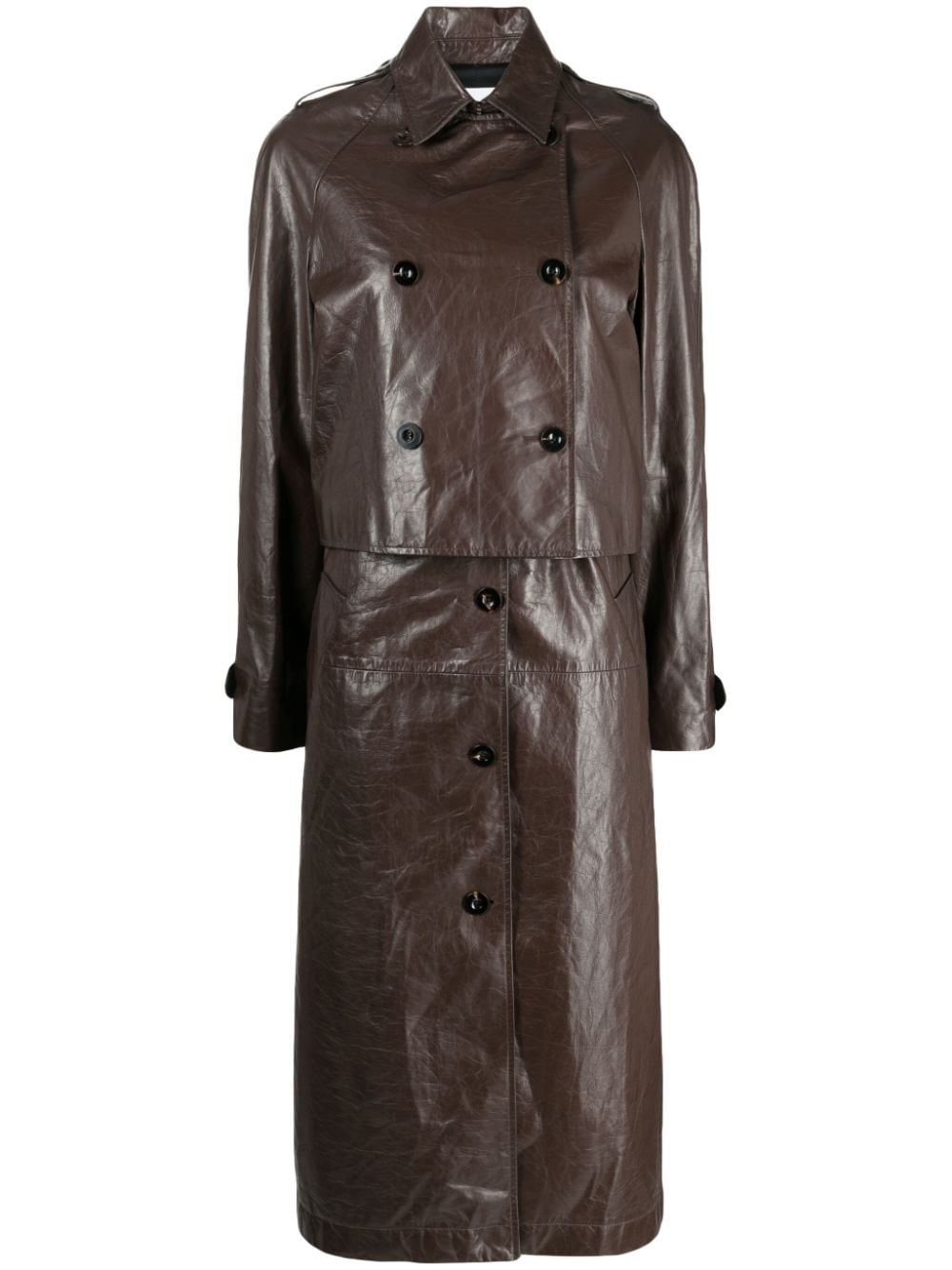 Rosetta Getty detachable-panel leather coat - Brown von Rosetta Getty