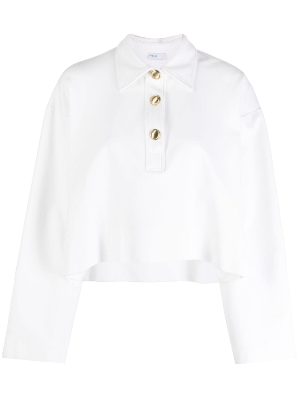 Rosetta Getty long-sleeve crop polo shirt - White von Rosetta Getty