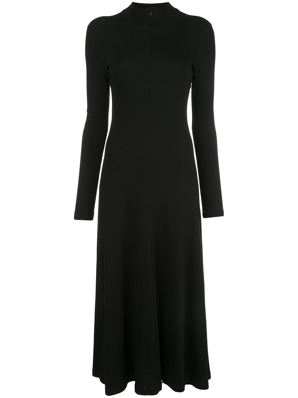 Rosetta Getty long sleeve zip-up turtleneck dress - Black von Rosetta Getty