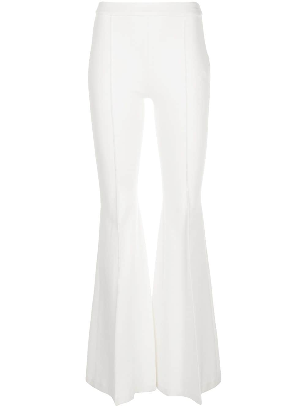 Rosetta Getty pintuck flared trousers - White von Rosetta Getty