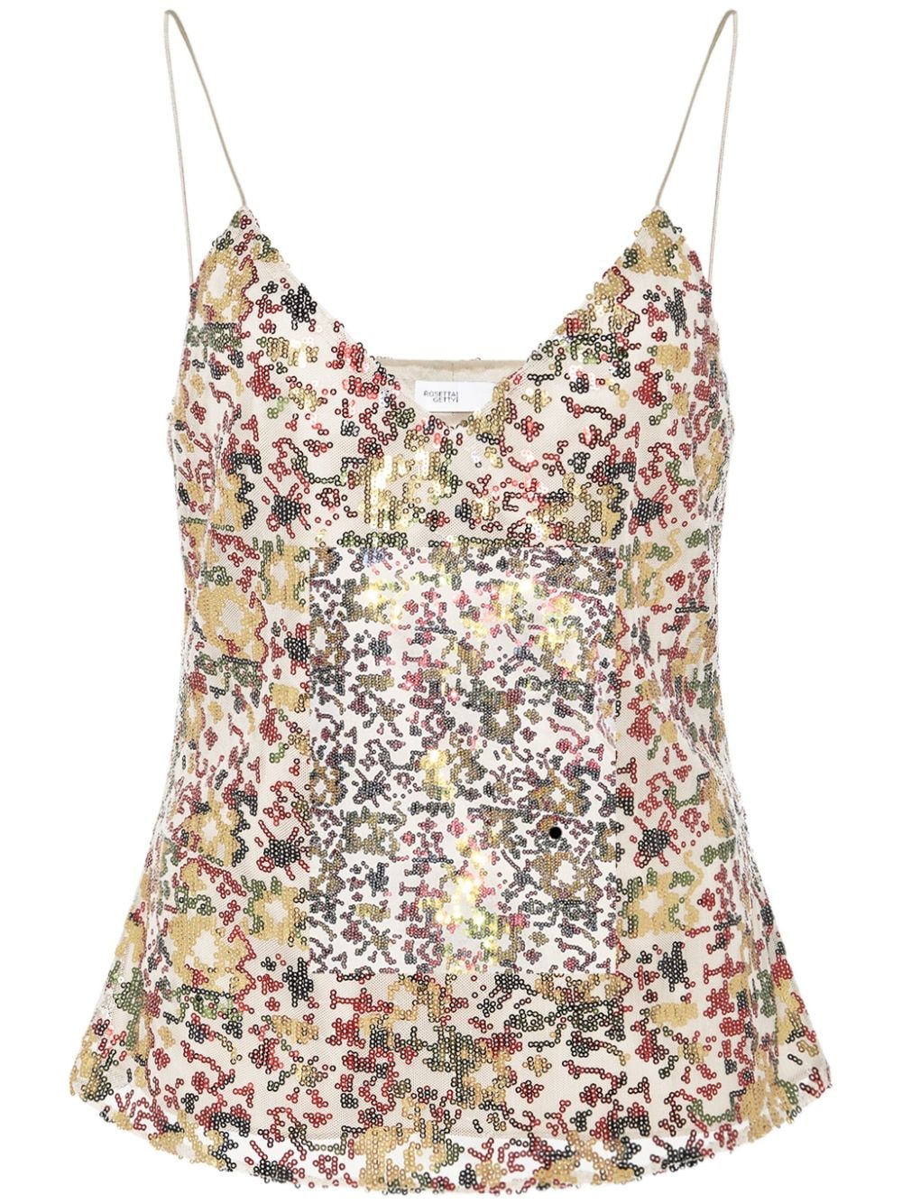 Rosetta Getty sequin V-neck camisole - Neutrals von Rosetta Getty