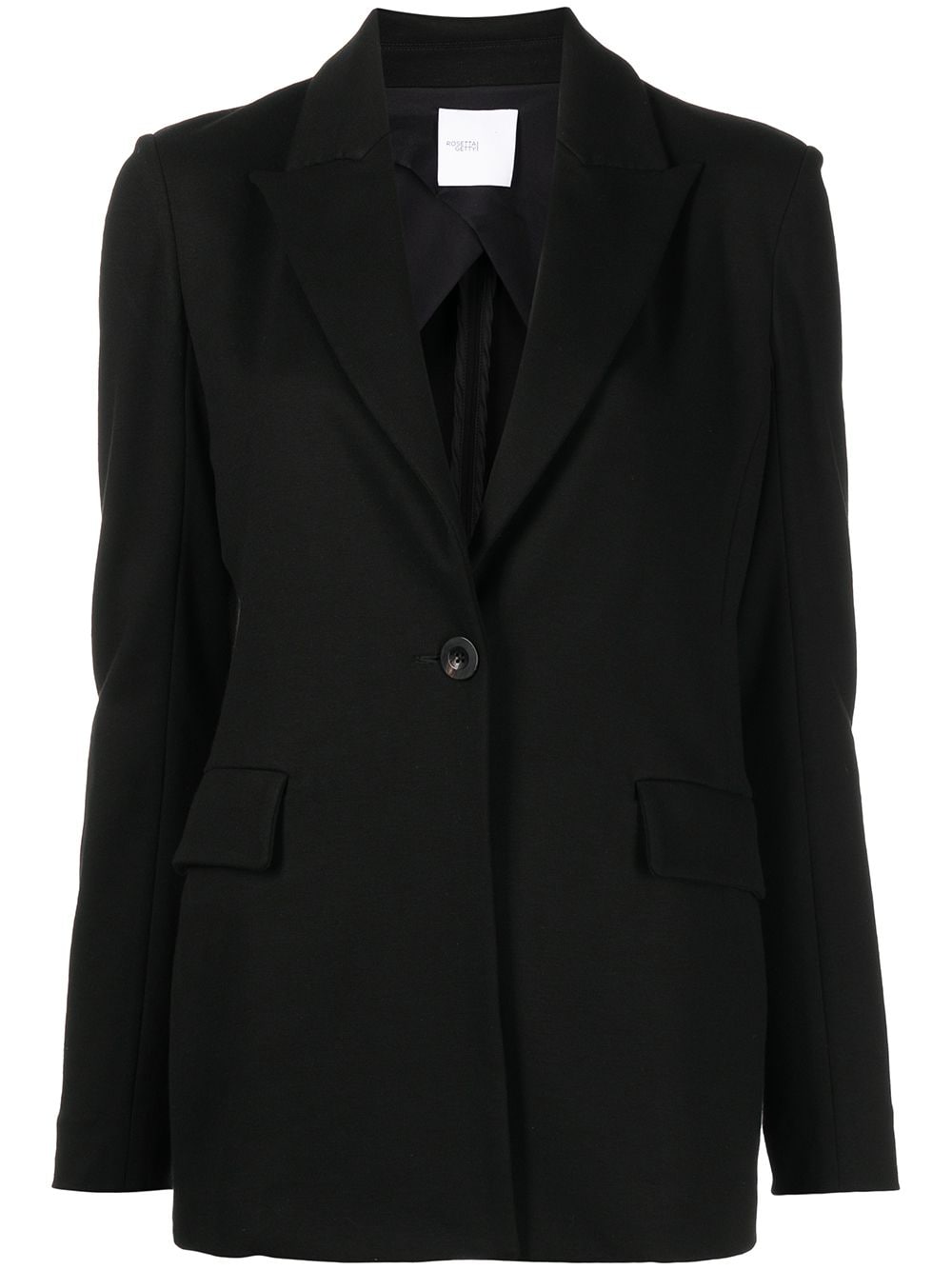 Rosetta Getty single-breasted cotton blazer - Black von Rosetta Getty