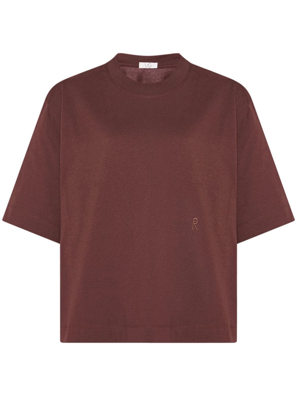 Rosetta Getty x Violet Getty cropped T-shirt - Brown von Rosetta Getty