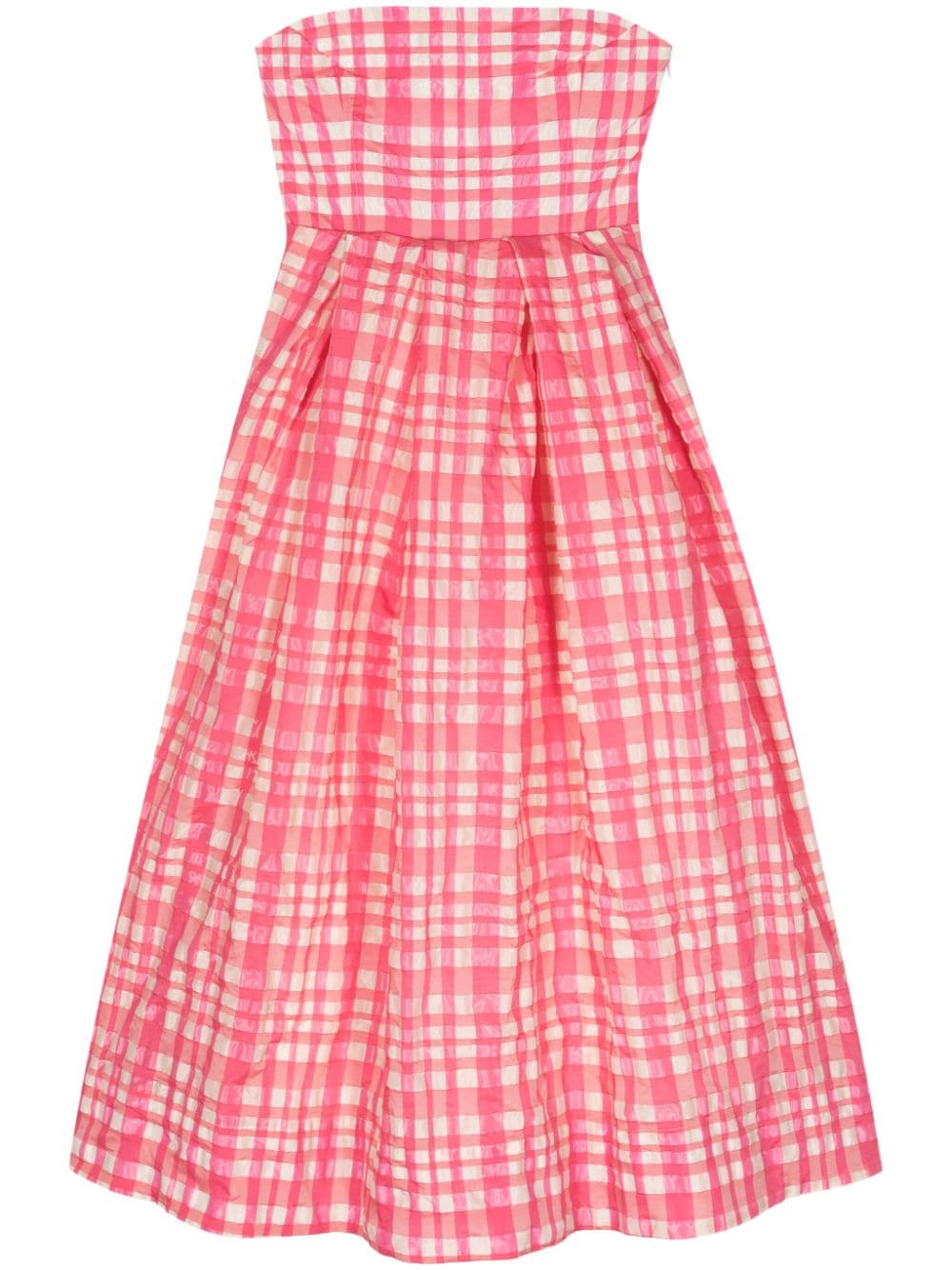 Rosie Assoulin Oh Oh Livia checked midi dress - Pink von Rosie Assoulin