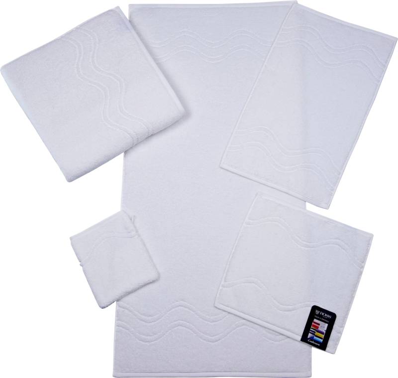 ROSS Waschhandschuh »Cashmere feeling«, (6 St.), mit Wellen-Bordüre von Ross