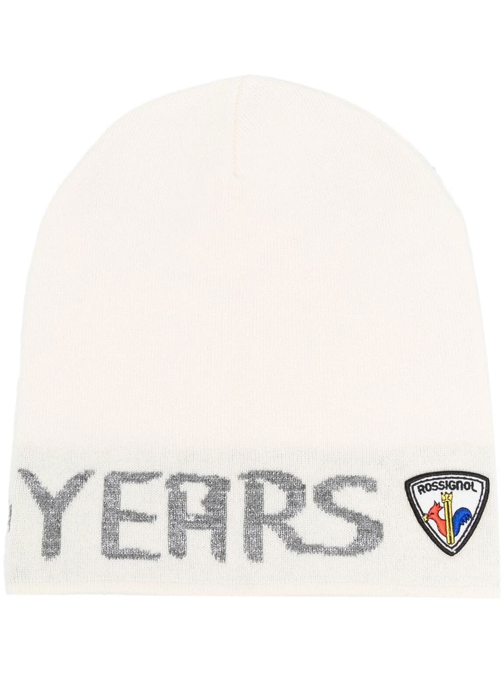 Rossignol logo-patch detail knit beanie - White von Rossignol