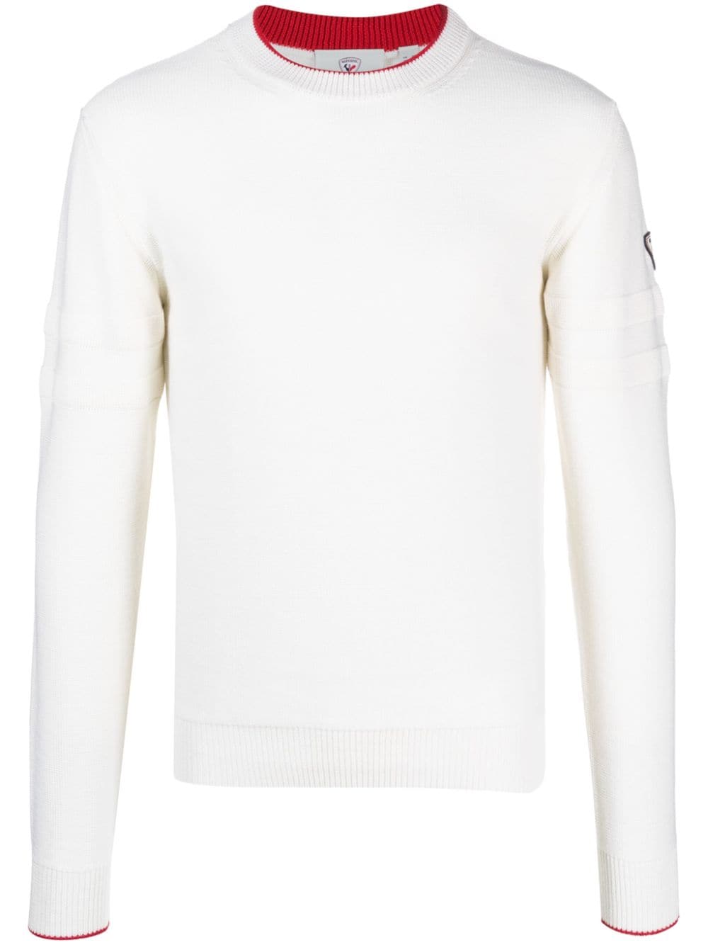 Rossignol logo-patch merino wool jumper - White von Rossignol