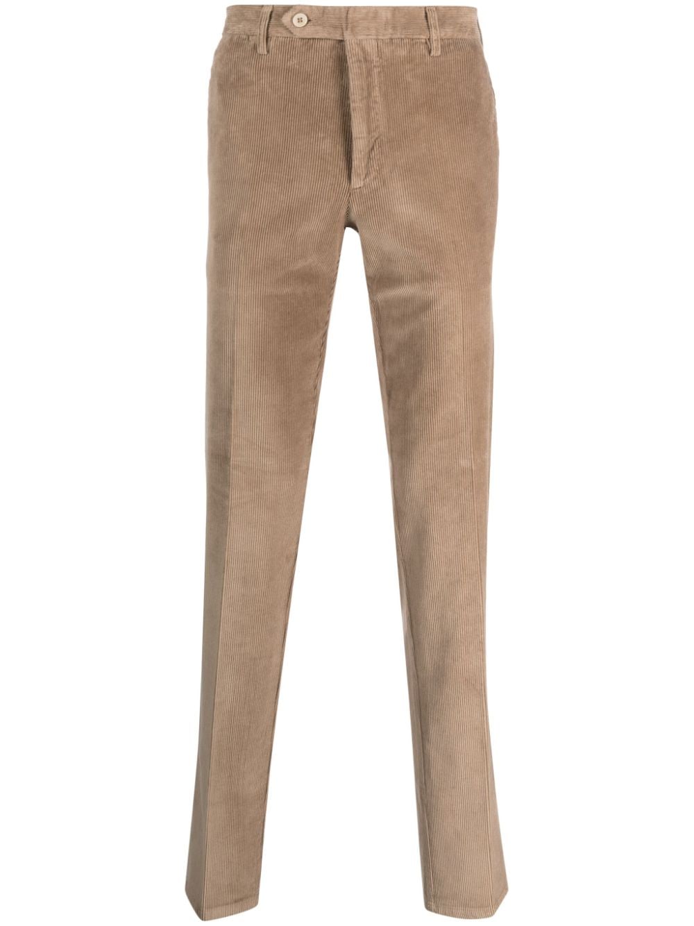 Rota pressed-crease corduroy slim-fit trousers - Brown von Rota
