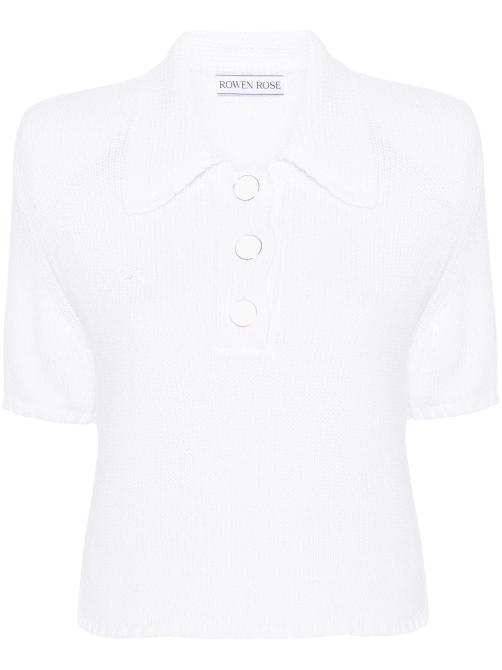 Rowen Rose logo-embroidered polo shirt - White von Rowen Rose