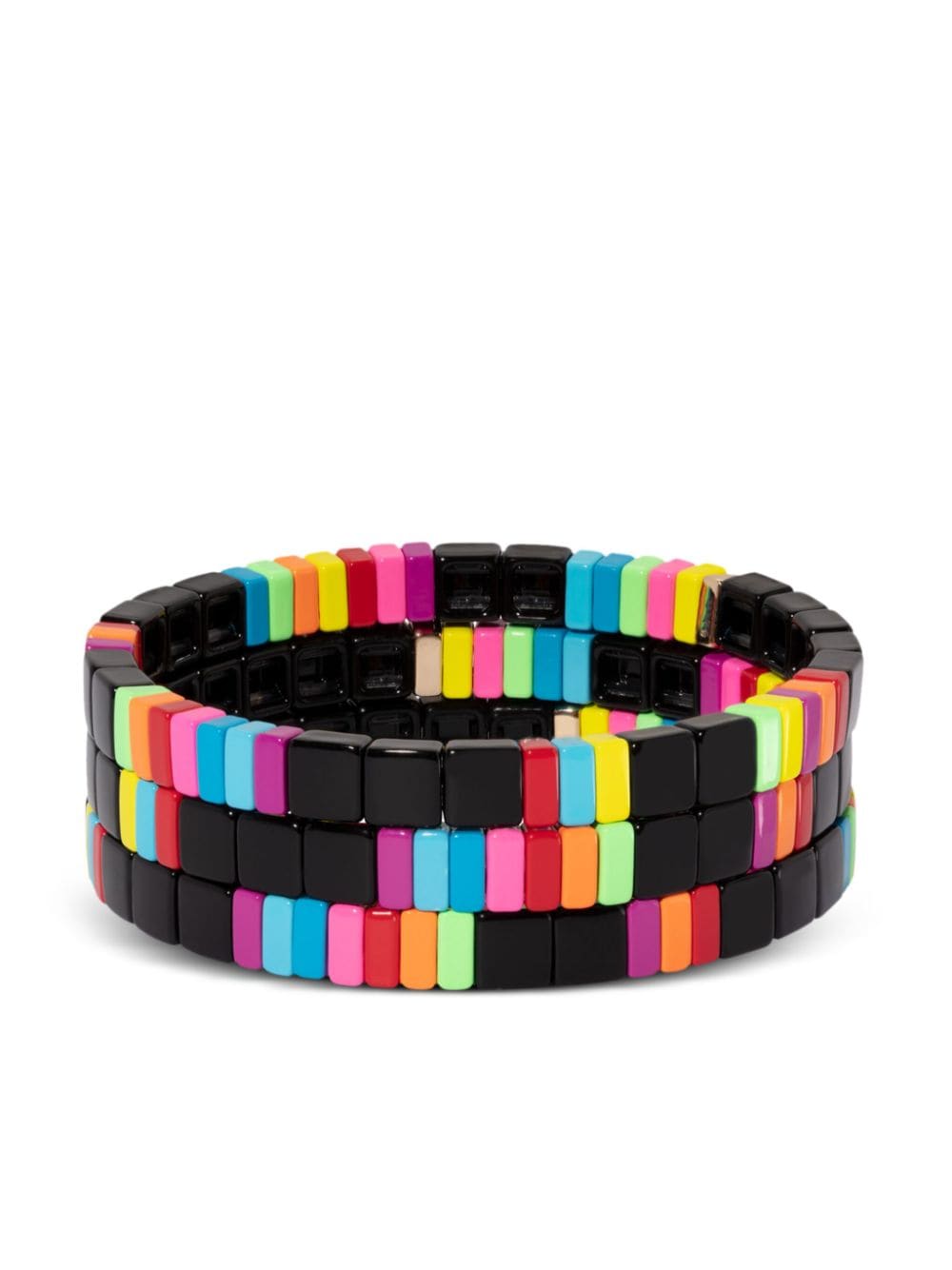 Roxanne Assoulin Midnight Rainbow bracelets (set of three) - Black von Roxanne Assoulin