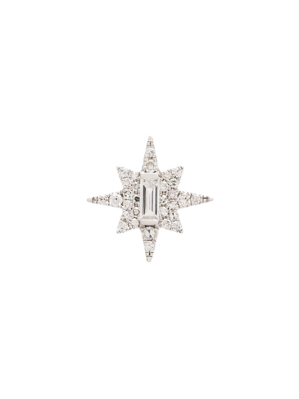 Roxanne First 14kt white gold Becky star diamond stud earring - Silver von Roxanne First