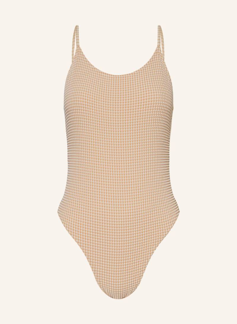 Roxy Badeanzug Gingham beige von Roxy