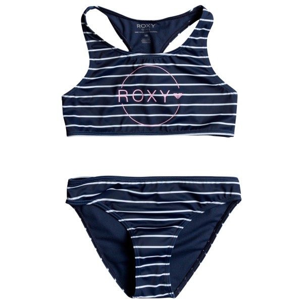 Roxy - Kid's Bico Basic Stripe Crop Top Set - Bikini Gr 10 Years blau von Roxy