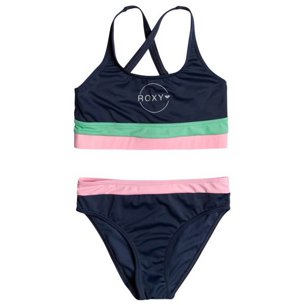 Roxy - Kid's Ilacabo Active Crop Top Set - Bikini Gr 10 Years;12 Years;14 Years;16 Years;6 Years;8 Years blau von Roxy