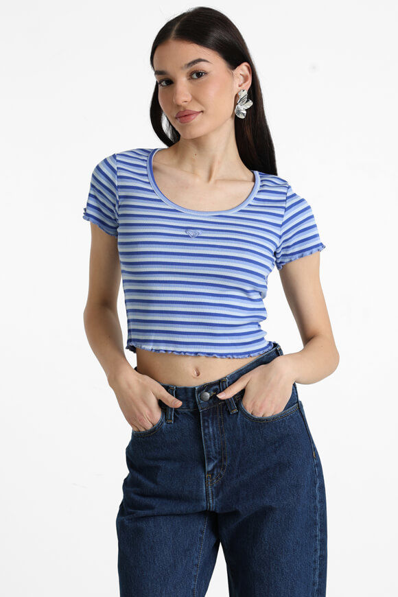 Roxy Mini Stripe Crop T-Shirt | Dazzling Blue Party | Damen | L Roxy Mini Stripe Crop T-Shirt | Dazzling Blue Party | Damen | L von Roxy