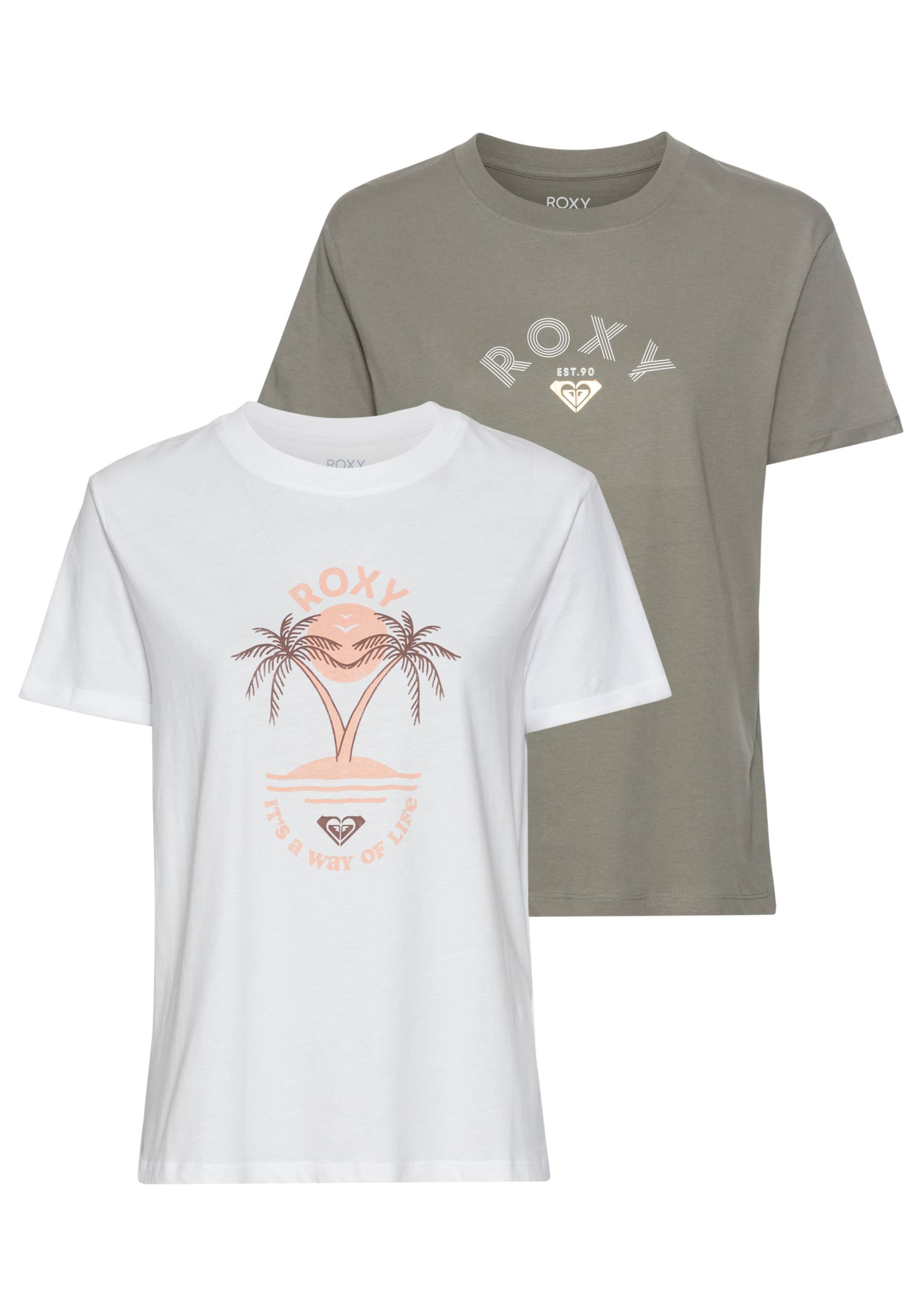 Roxy T-Shirt »PACK SPARKLE EVENING BG«, (Packung, 2 tlg., Doppelpack) von Roxy