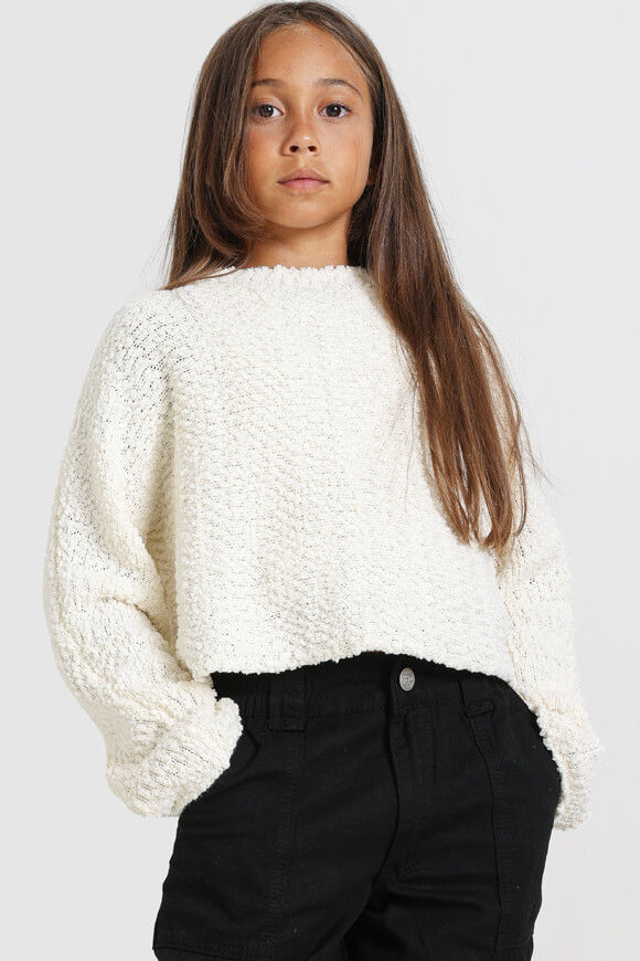 Ruby Girls Crop Bouclé-Strickpullover | Offwhite | Damen  | 10 von Ruby Girls