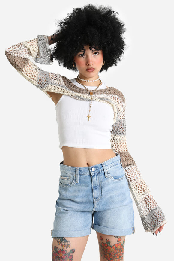 Ruby Gehäkelter Boleropullover | Mehrfarbig | Damen  | XS von Ruby