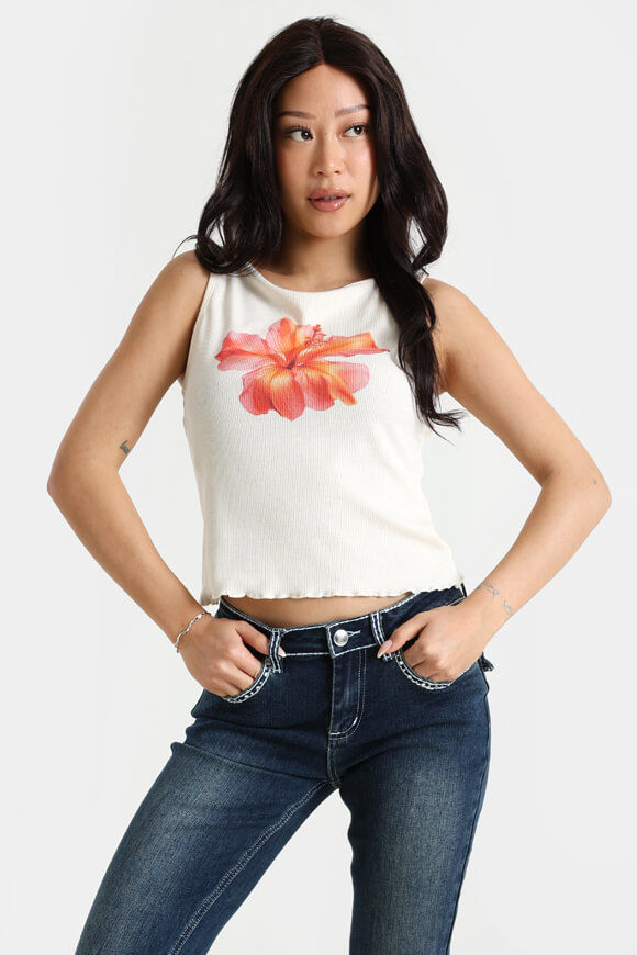 Ruby Geripptes Crop Top | Ecru | Damen | M Ruby Geripptes Crop Top | Ecru | Damen | M von Ruby