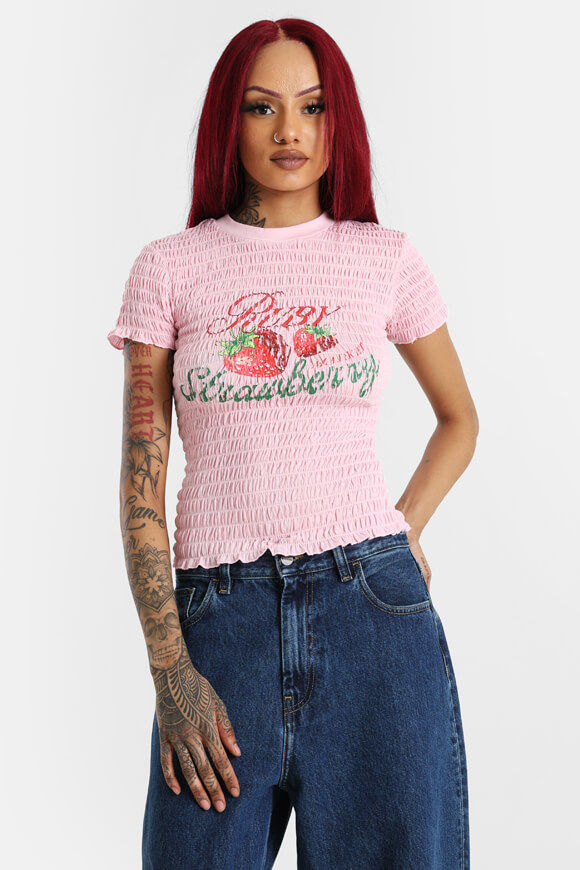 Ruby Gesmoktes T-Shirt | Rosa | Damen | M Ruby Gesmoktes T-Shirt | Rosa | Damen | M von Ruby