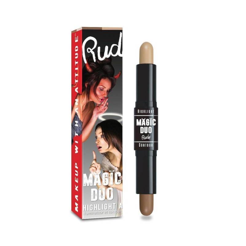 Rude Cosmetics  Rude Cosmetics Magic Duo Highlight & Contour highlighter 4.5 g von Rude Cosmetics