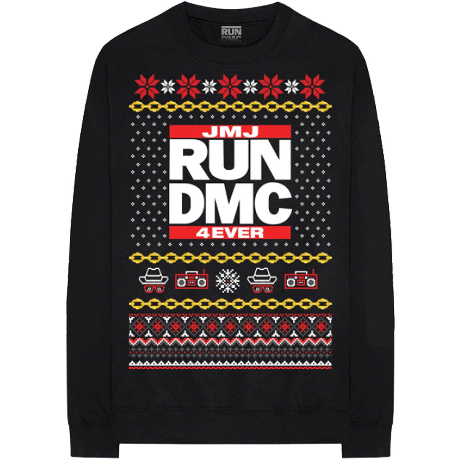 Holiday Sweatshirt Weihnachtliches Design Damen Schwarz S von Run DMC