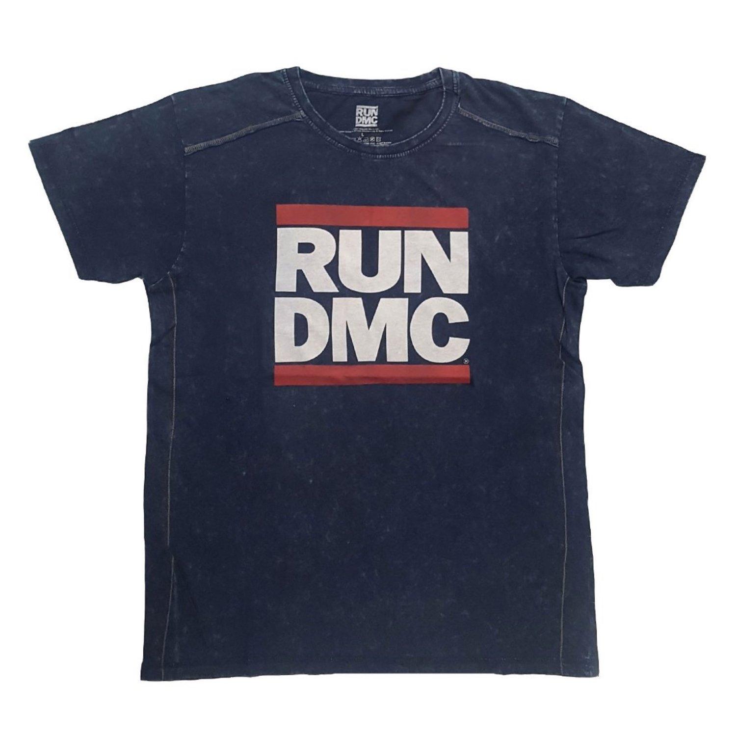 Tshirt Gewaschen Damen Marine L von Run DMC