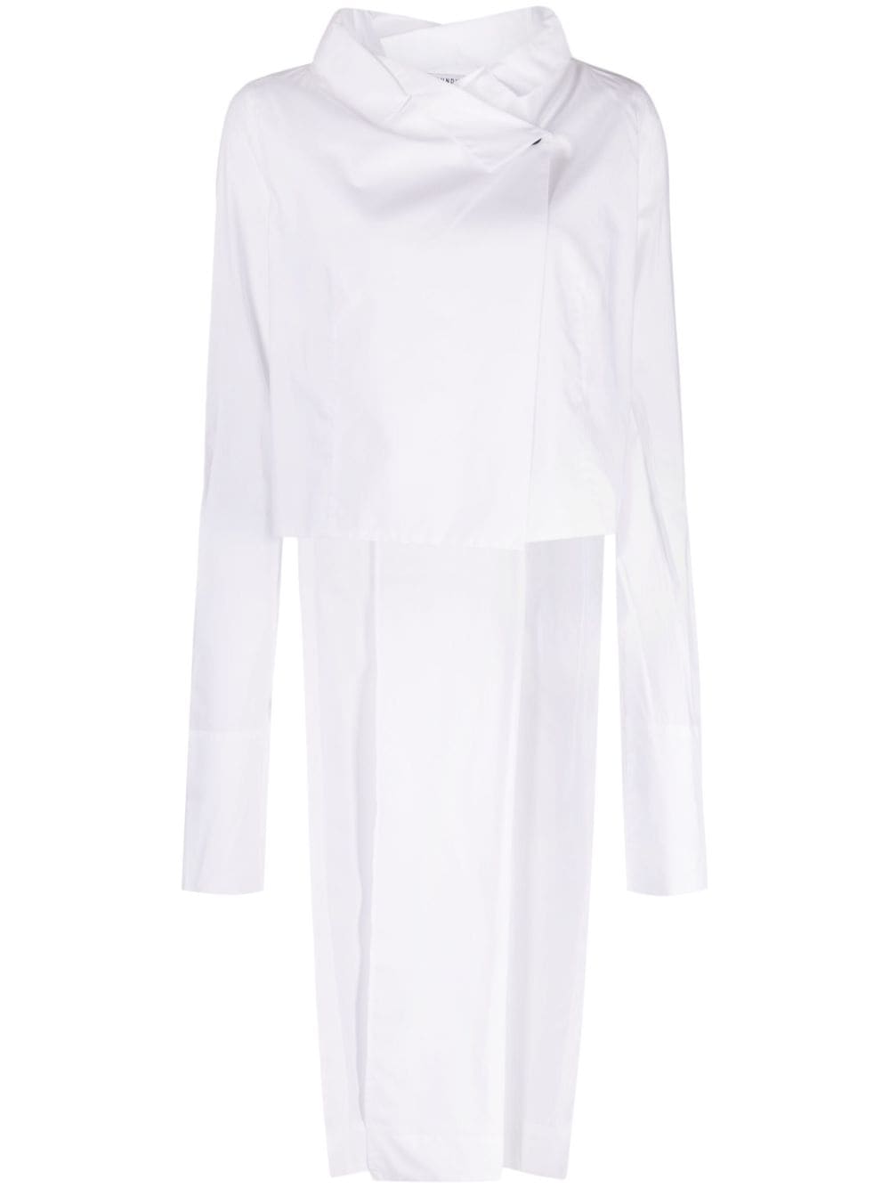 Rundholz cape-design cotton shirt - White von Rundholz