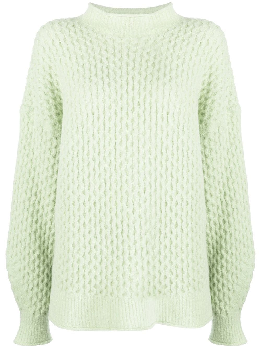 Rus textured-knit mock neck jumper - Green von Rus