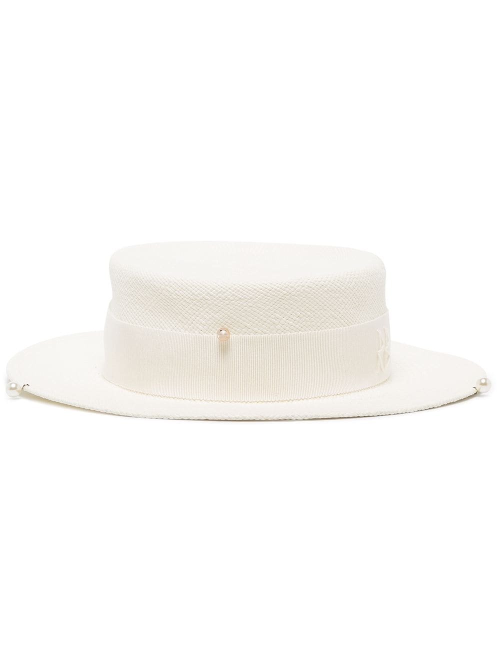 Ruslan Baginskiy chain strap boater hat - White von Ruslan Baginskiy