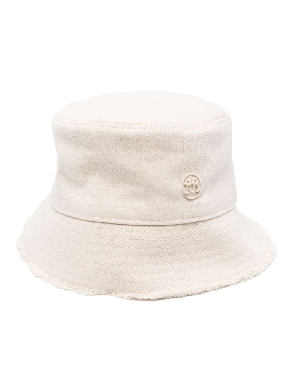 Ruslan Baginskiy logo-appliqué cotton bucket hat - Neutrals von Ruslan Baginskiy