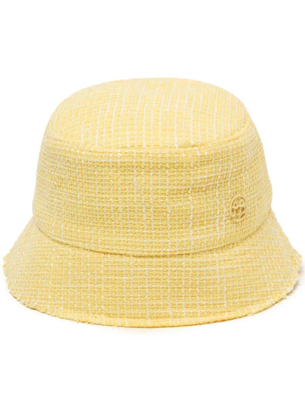 Ruslan Baginskiy logo-appliqué tweed bucket hat - Yellow von Ruslan Baginskiy