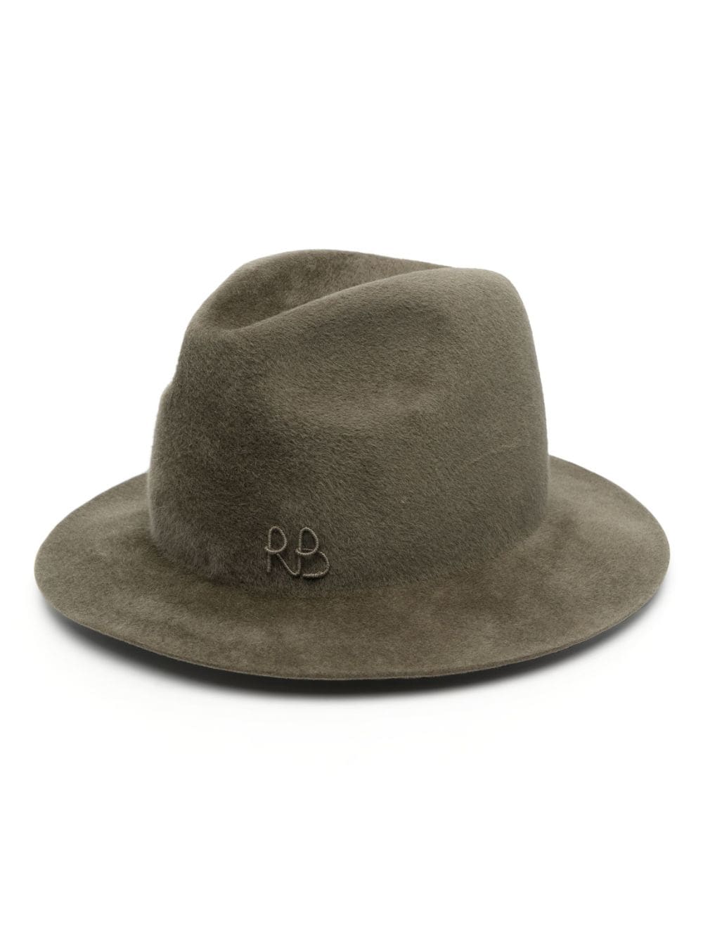 Ruslan Baginskiy logo-embroidered fedora hat - Green von Ruslan Baginskiy