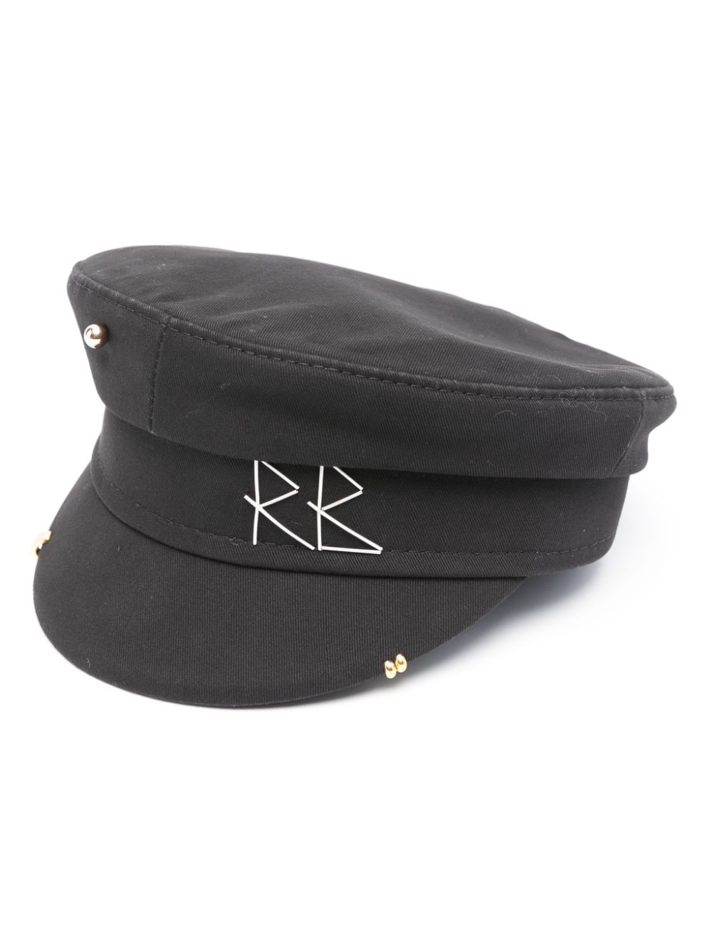 Ruslan Baginskiy logo-lettering baker boy hat - Black von Ruslan Baginskiy