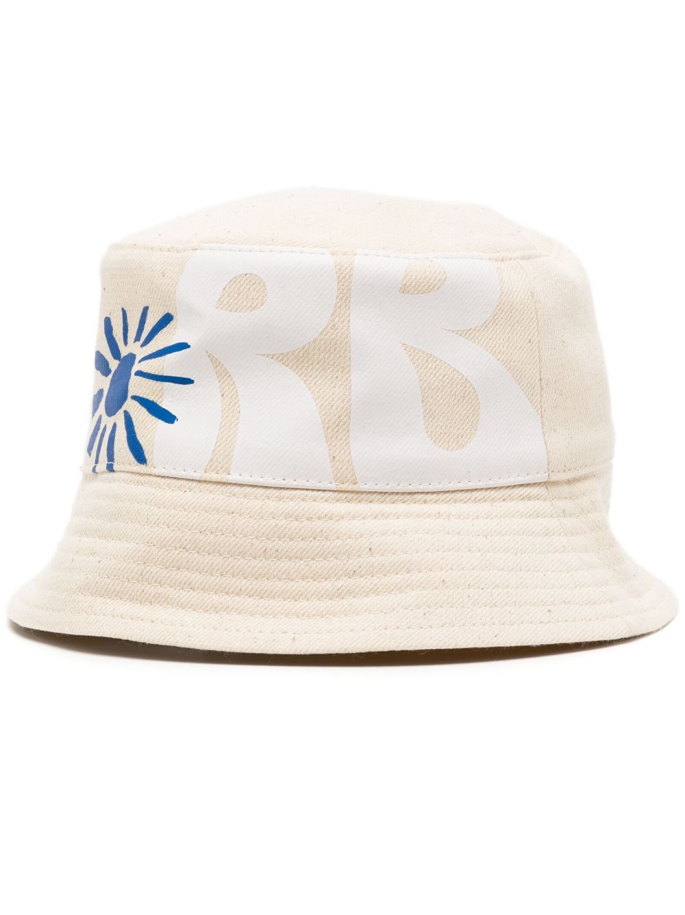 Ruslan Baginskiy logo-print cotton bucket hat - Neutrals von Ruslan Baginskiy