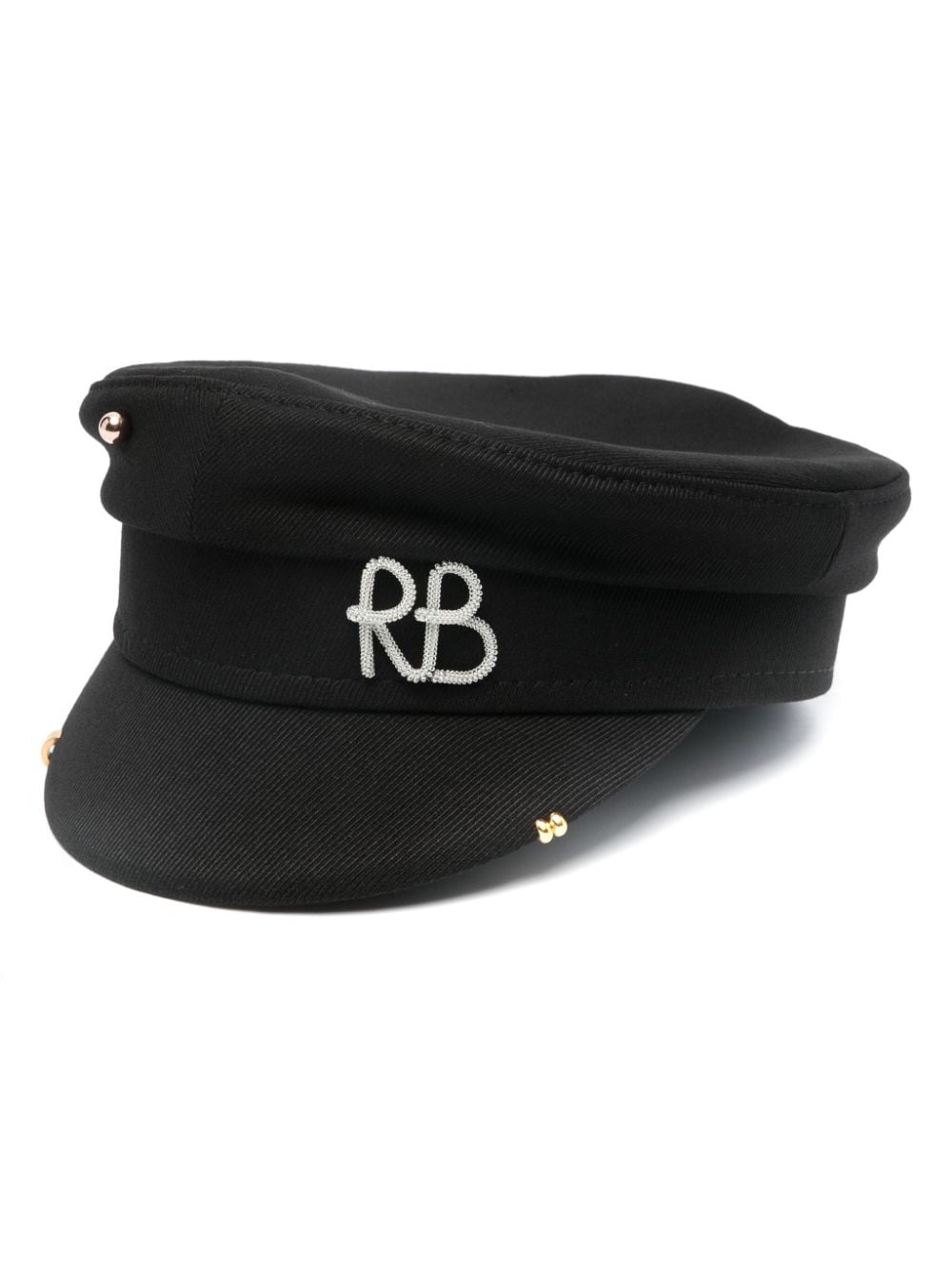 Ruslan Baginskiy rivet-detail baker boy cap - Black von Ruslan Baginskiy