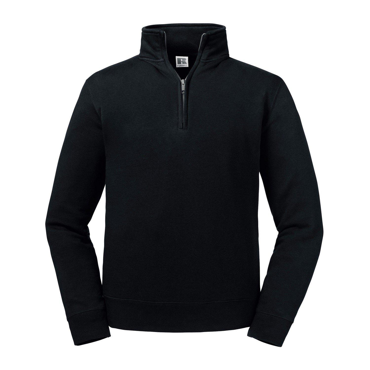 Authentic Sweatshirt Mit Kurzem Reißverschluss Herren Schwarz XS von Russell