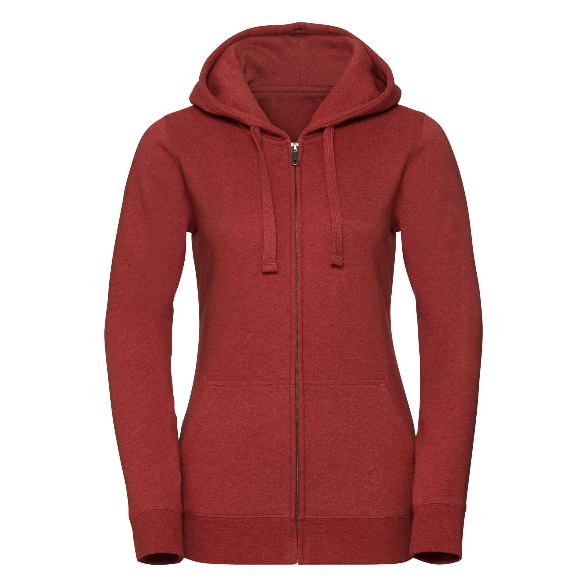 Authentic Sweatshirt Mit Reißverschluss Damen Rot Bunt 34 von Russell